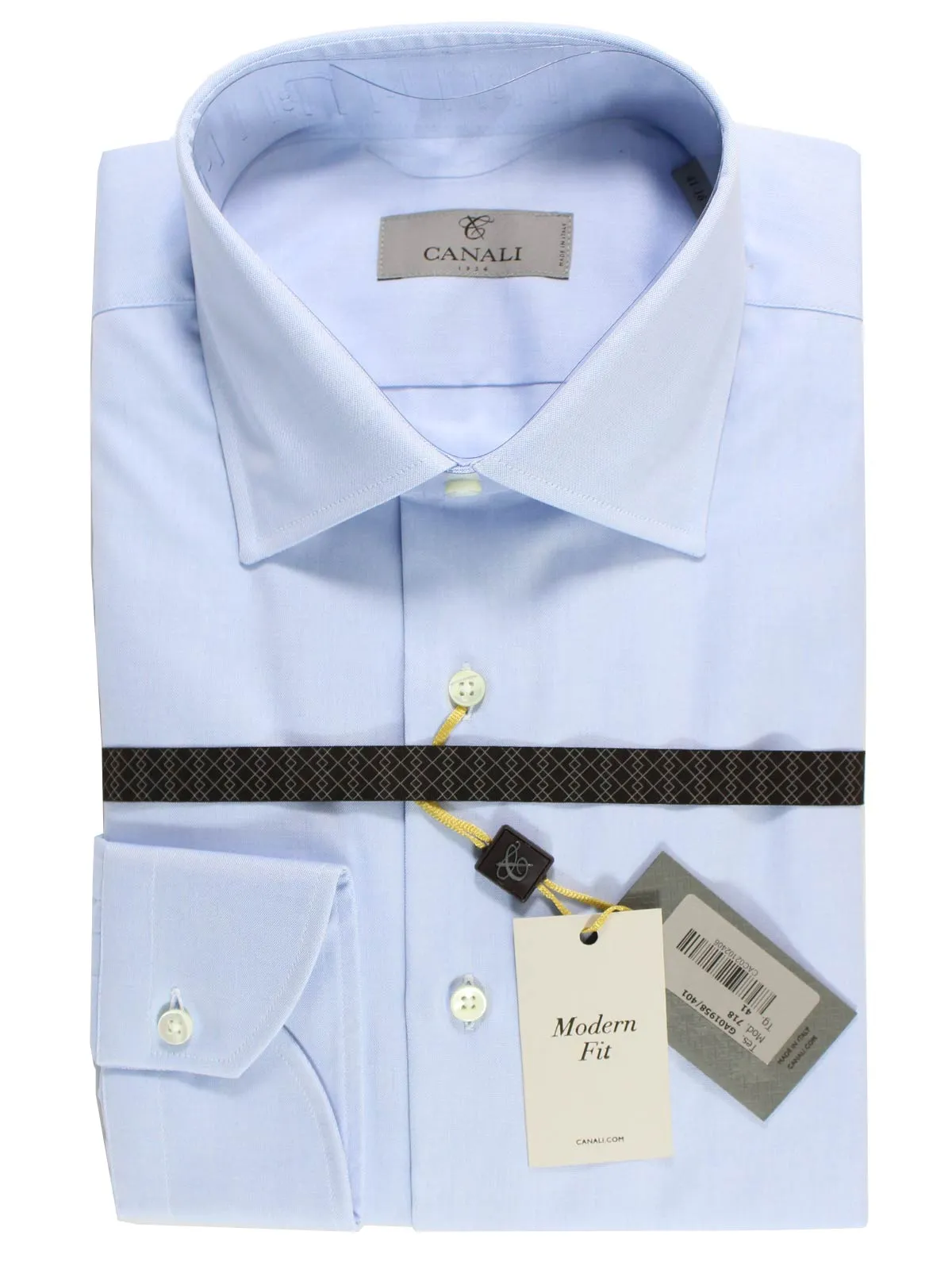 Canali Dress Shirt Light Blue 42 - 16 1/2 Modern Fit SALE