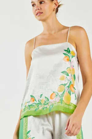 Citrus Garden Silk Tank