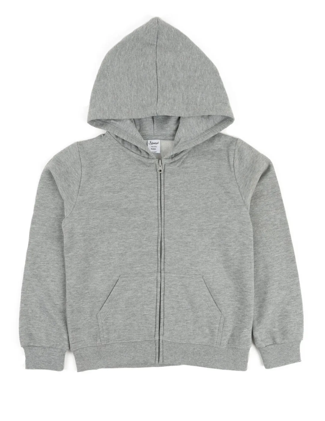 Cotton Neutral Solid Color Zipper Hoodies