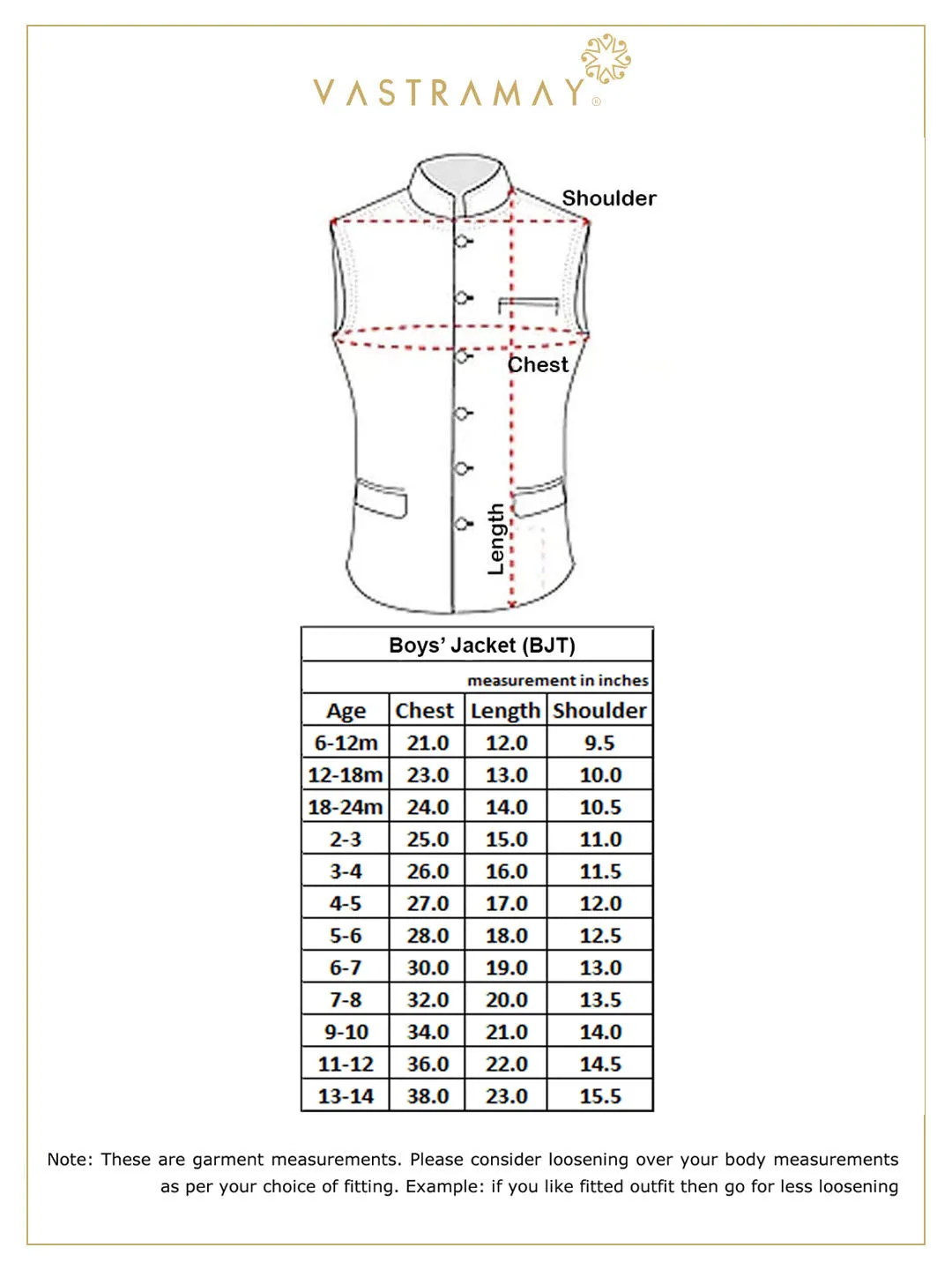 Jashvi Gold Asymmetric Brocade Nehru Jacket