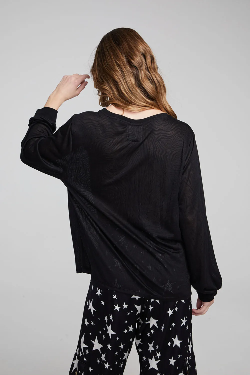 Kara Shadow Black Long Sleeve