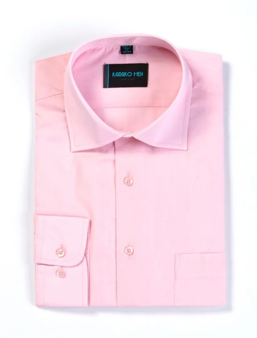 Karako Men Pink Modern Fit Dress Shirt