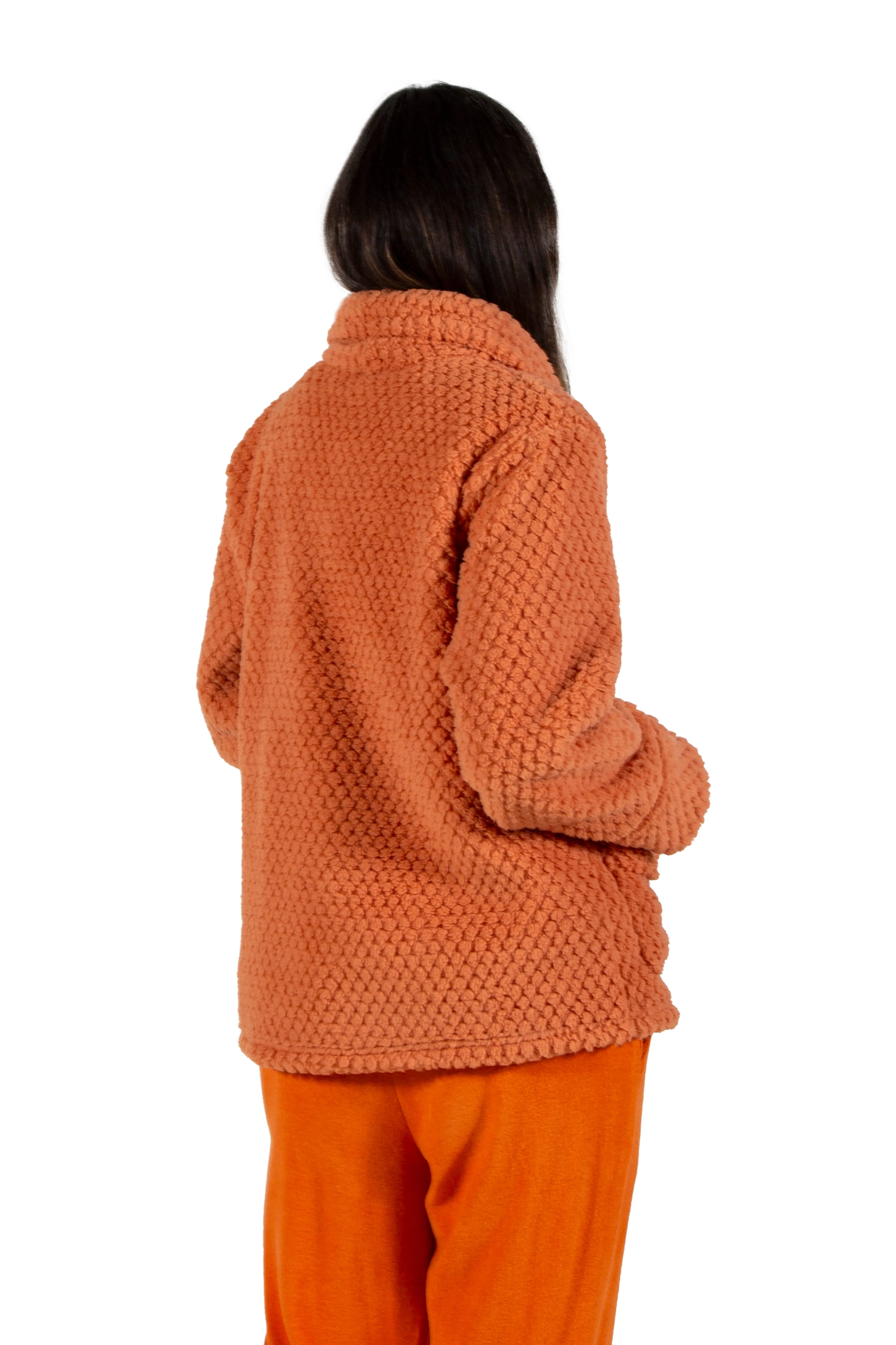 La Cera Honeycomb Fleece Bed Jacket