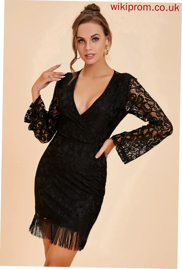 Lace Dresses Miriam V-Neck Bodycon Club Dresses Mini Elegant