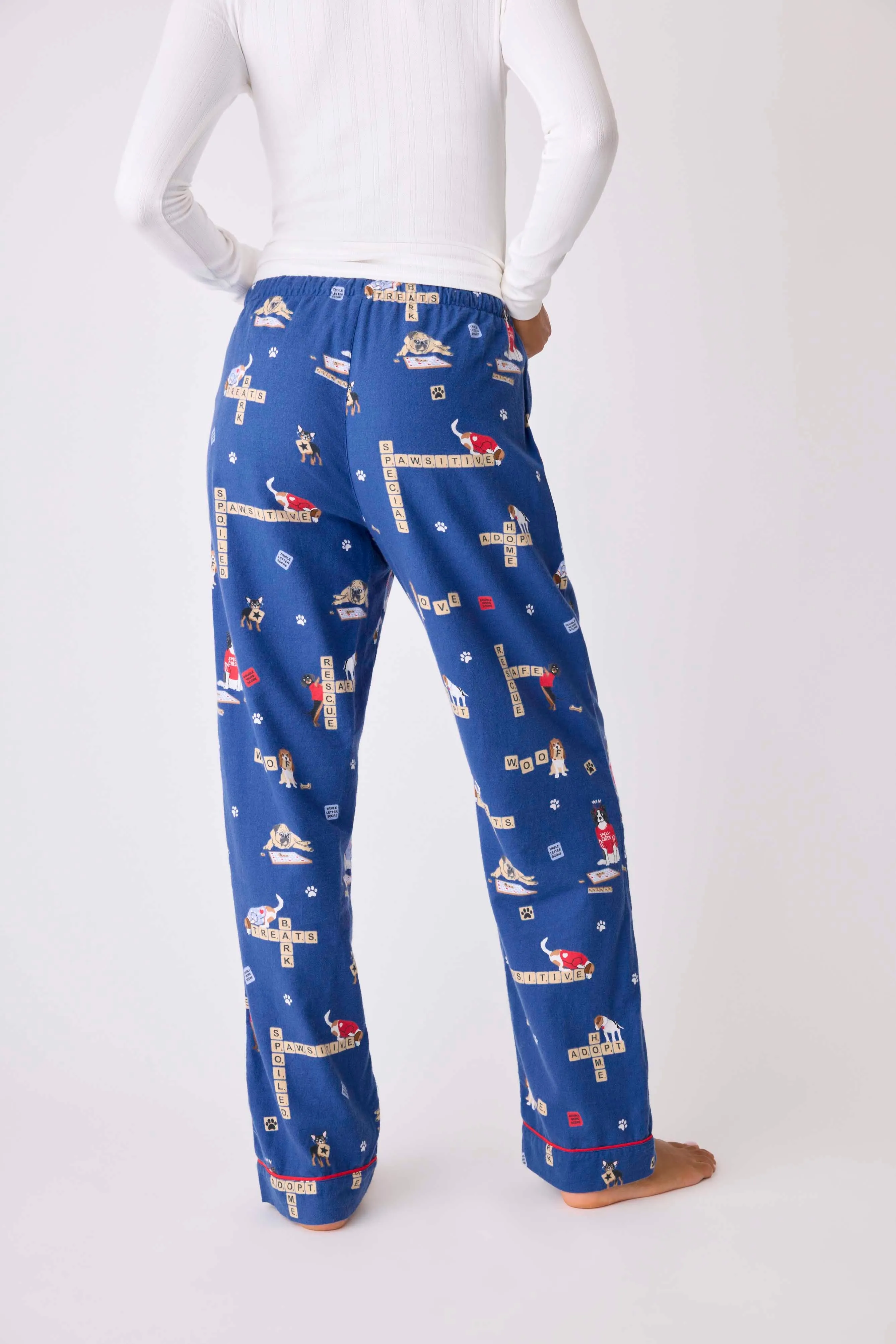 Love Leo Dog Rescue Cozy Flannel Pant