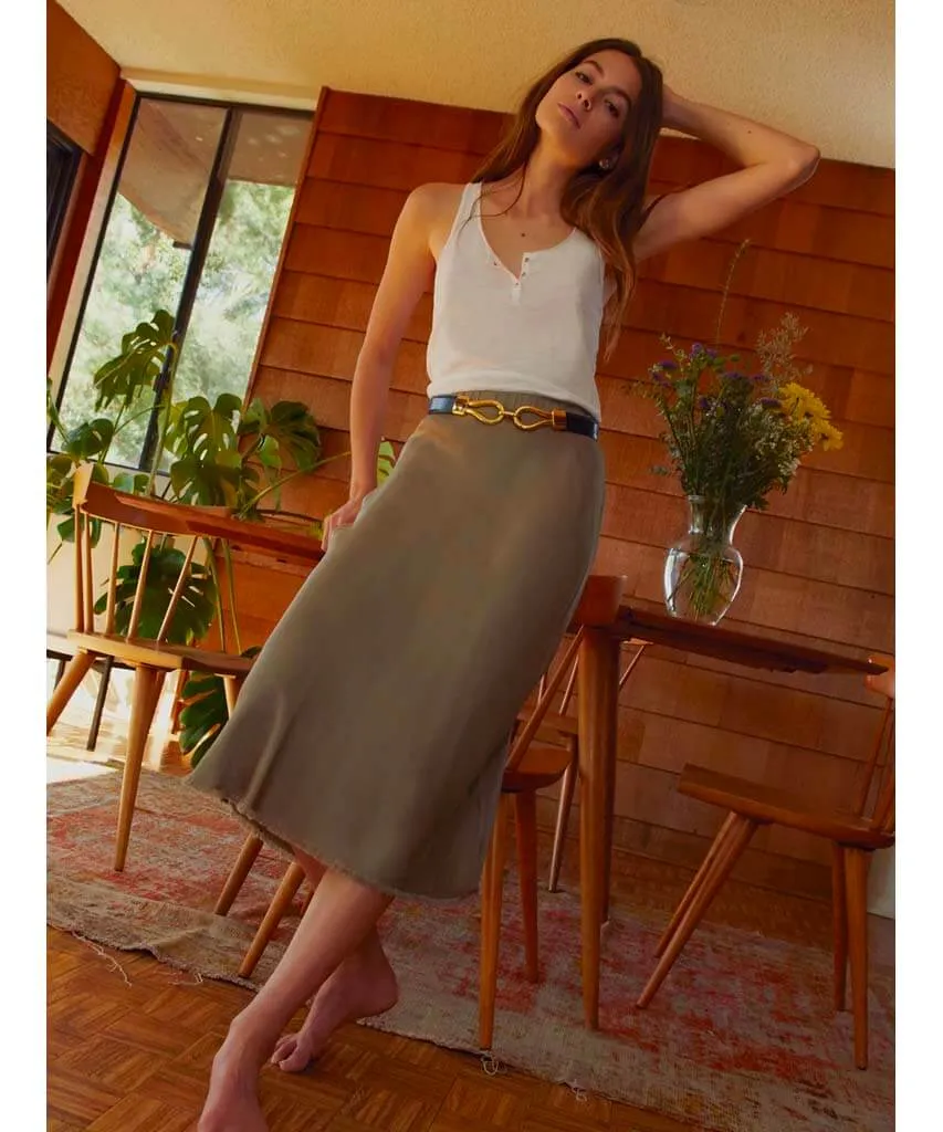 Mabel Bias Skirt Dirty Martini