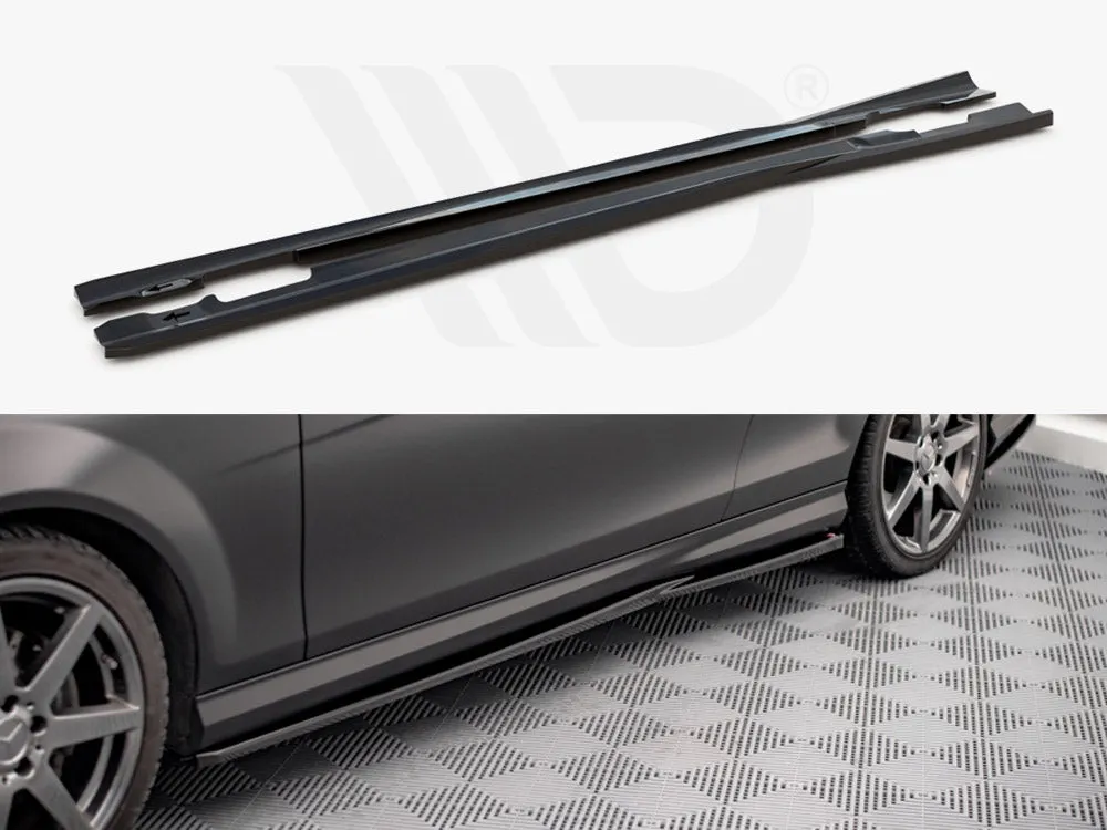 Maxton Design - SIDE SKIRTS DIFFUSERS MERCEDES C COUPE AMG-LINE C204/S204/W204