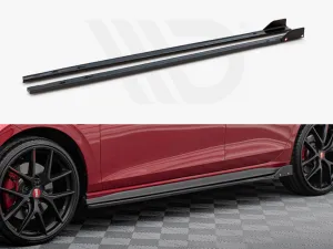 Maxton Design - SIDE SKIRTS DIFFUSERS V.2   FLAPS VOLKSWAGEN GOLF GTI / GTE / GTI CLUBSPORT / R-LINE MK8