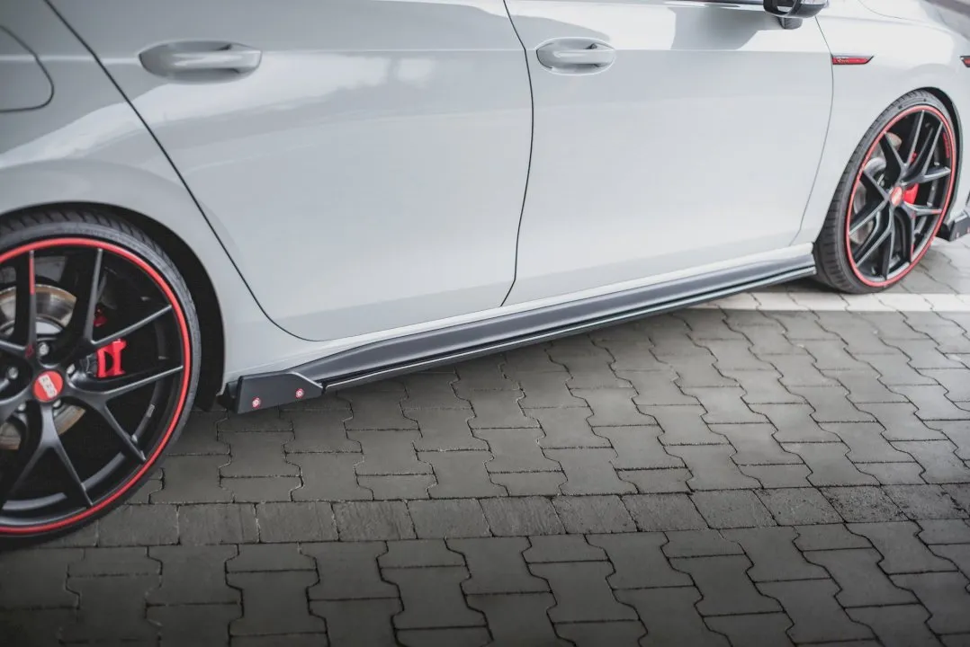 Maxton Design - SIDE SKIRTS DIFFUSERS V.2   FLAPS VOLKSWAGEN GOLF GTI / GTE / GTI CLUBSPORT / R-LINE MK8