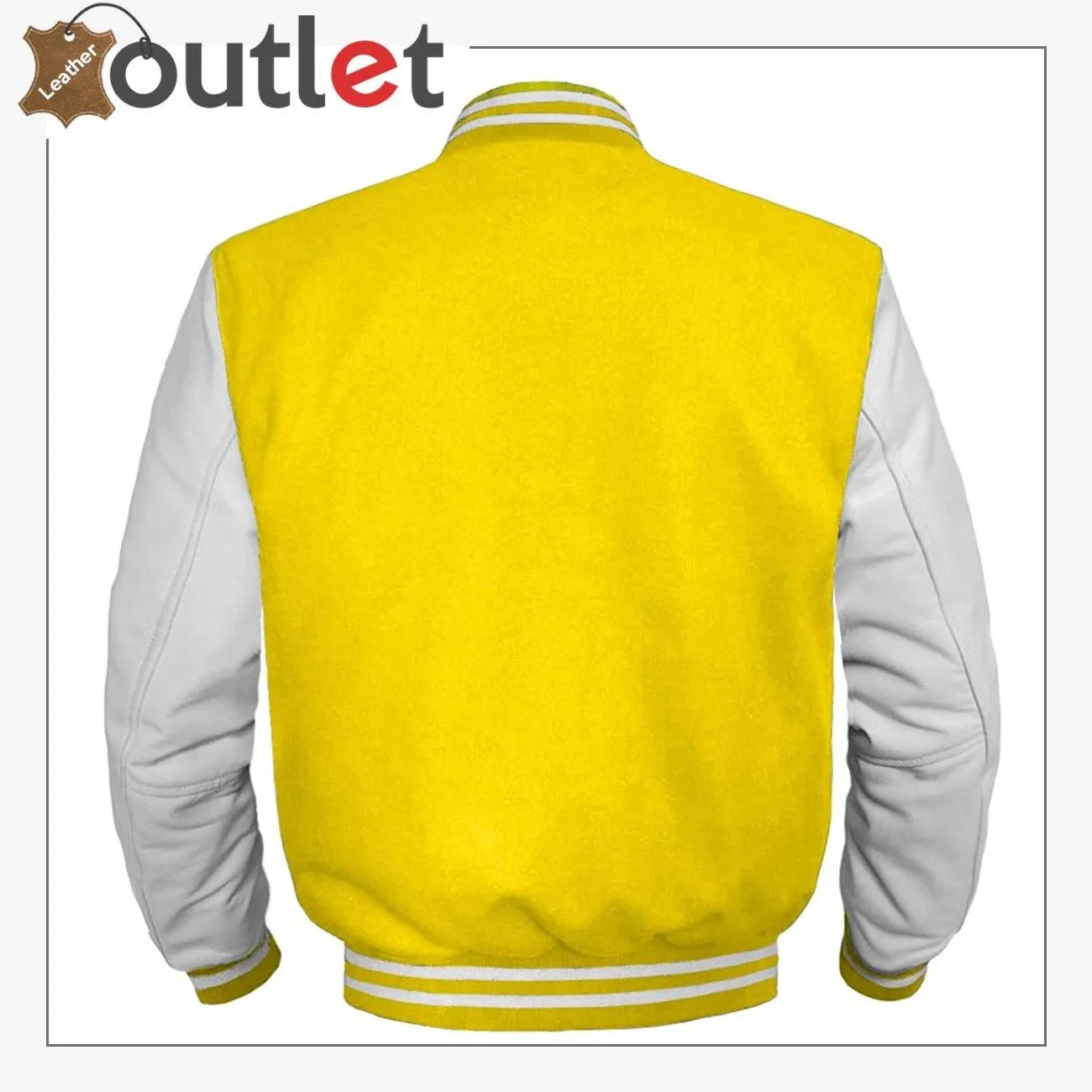 Original American Varsity White Leather jacket For Women