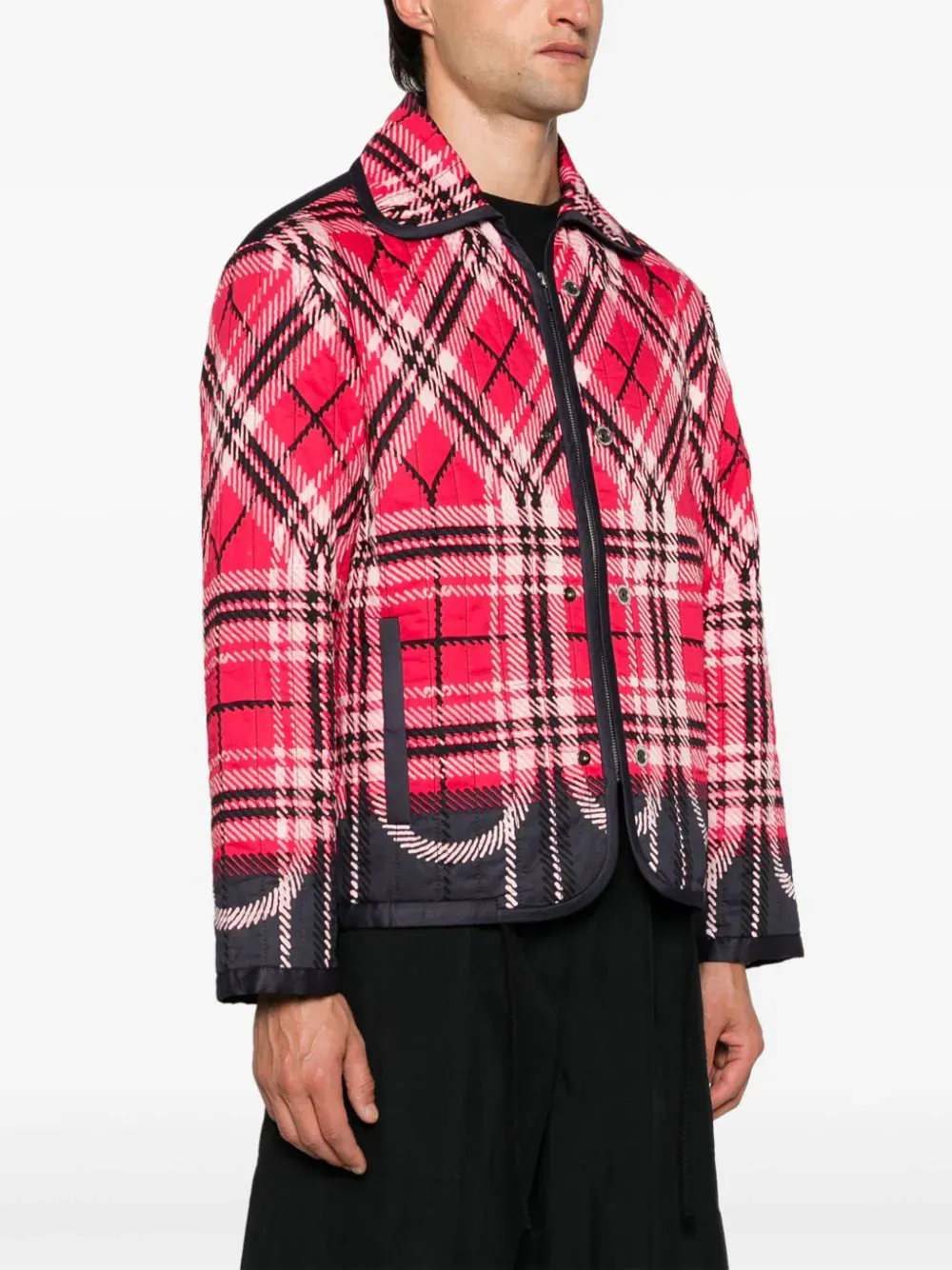 Quilted Plaid Fade Jacket