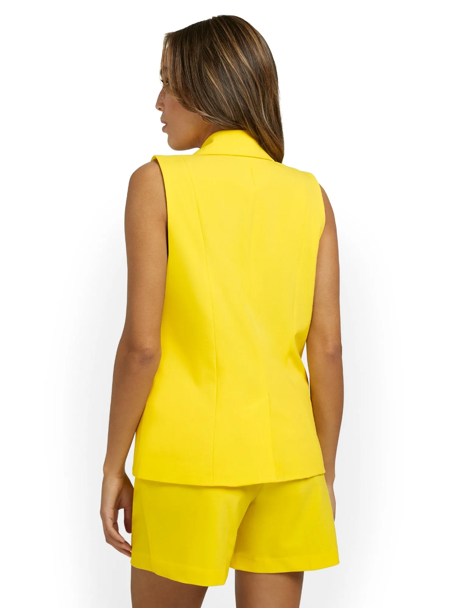 Sleeveless Blazer Vest - Essential Stretch