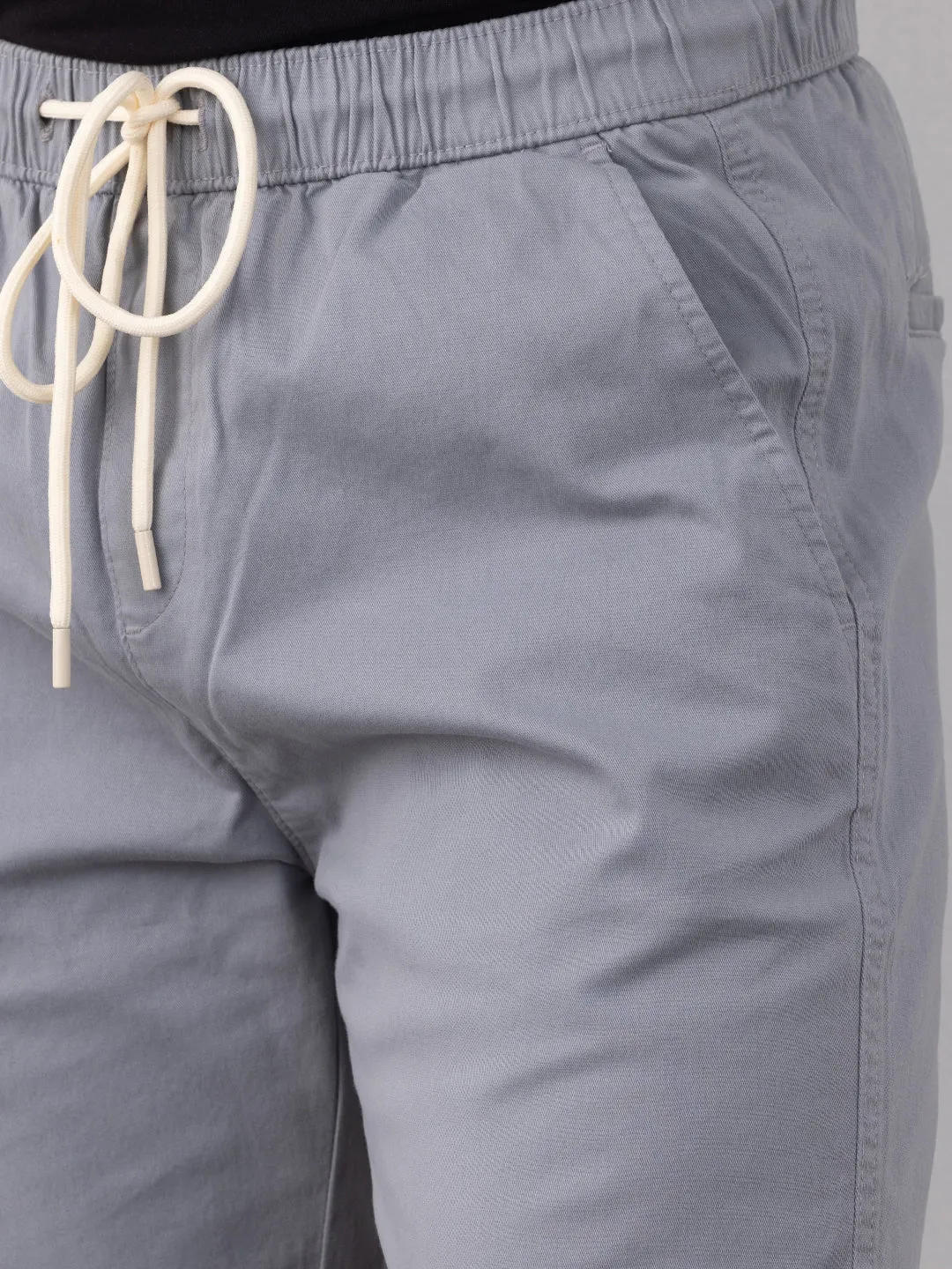 Steel Grey Plain Jogger Pants