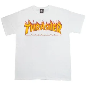 Thrasher Flame Logo T-Shirt White