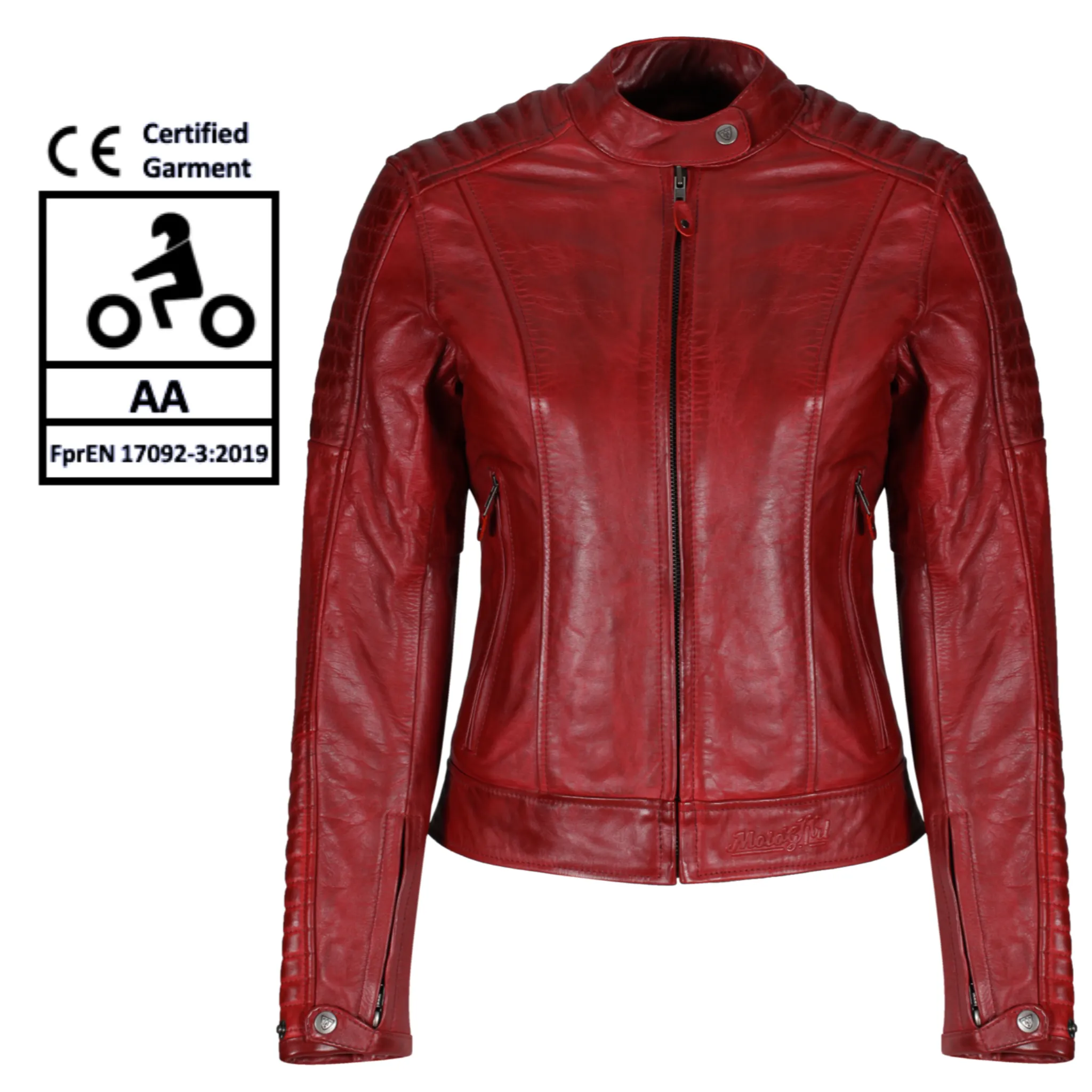 VALERIE RED - Women's Motorcycle Leather Jacket