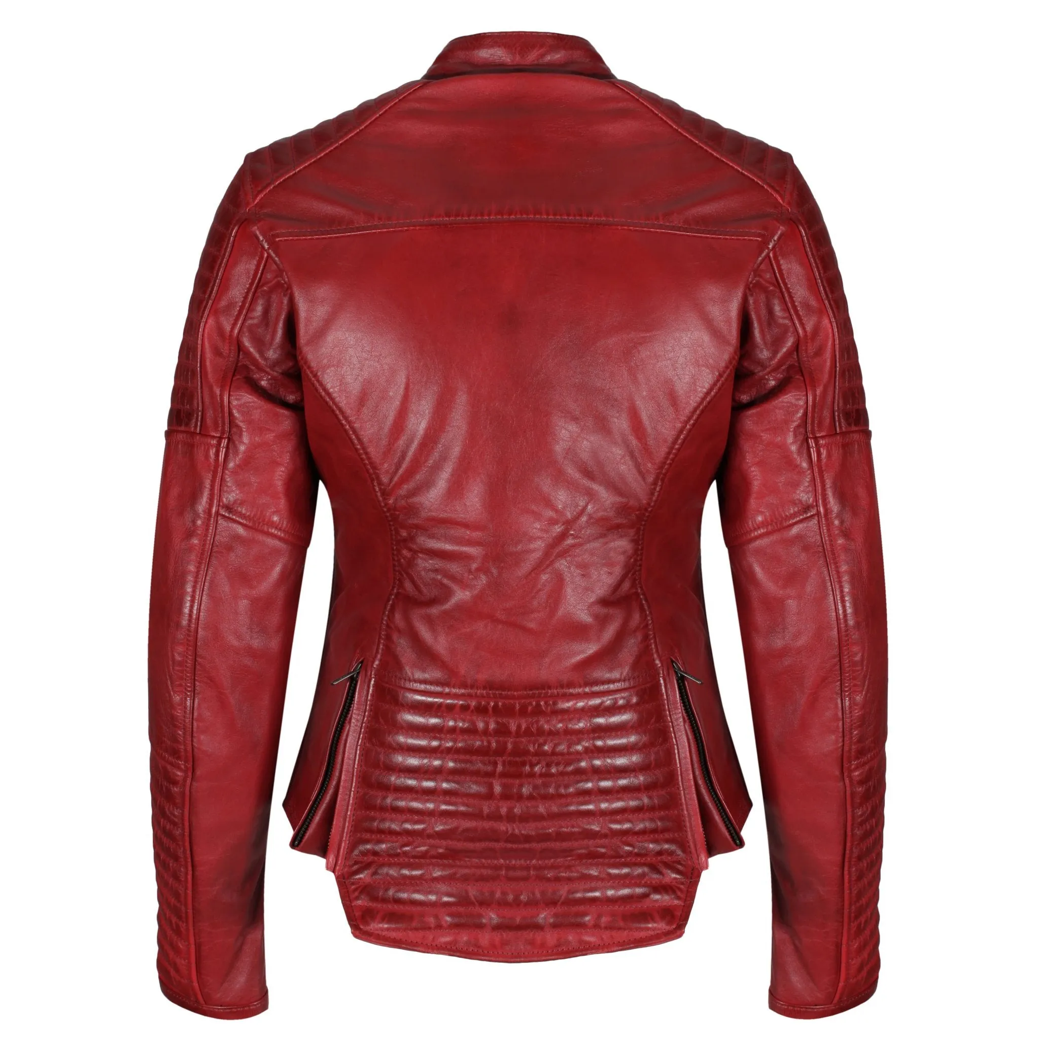 VALERIE RED - Women's Motorcycle Leather Jacket