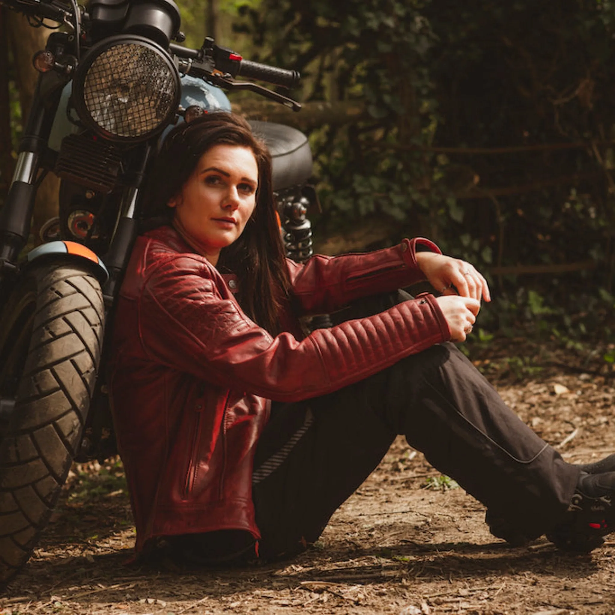 VALERIE RED - Women's Motorcycle Leather Jacket