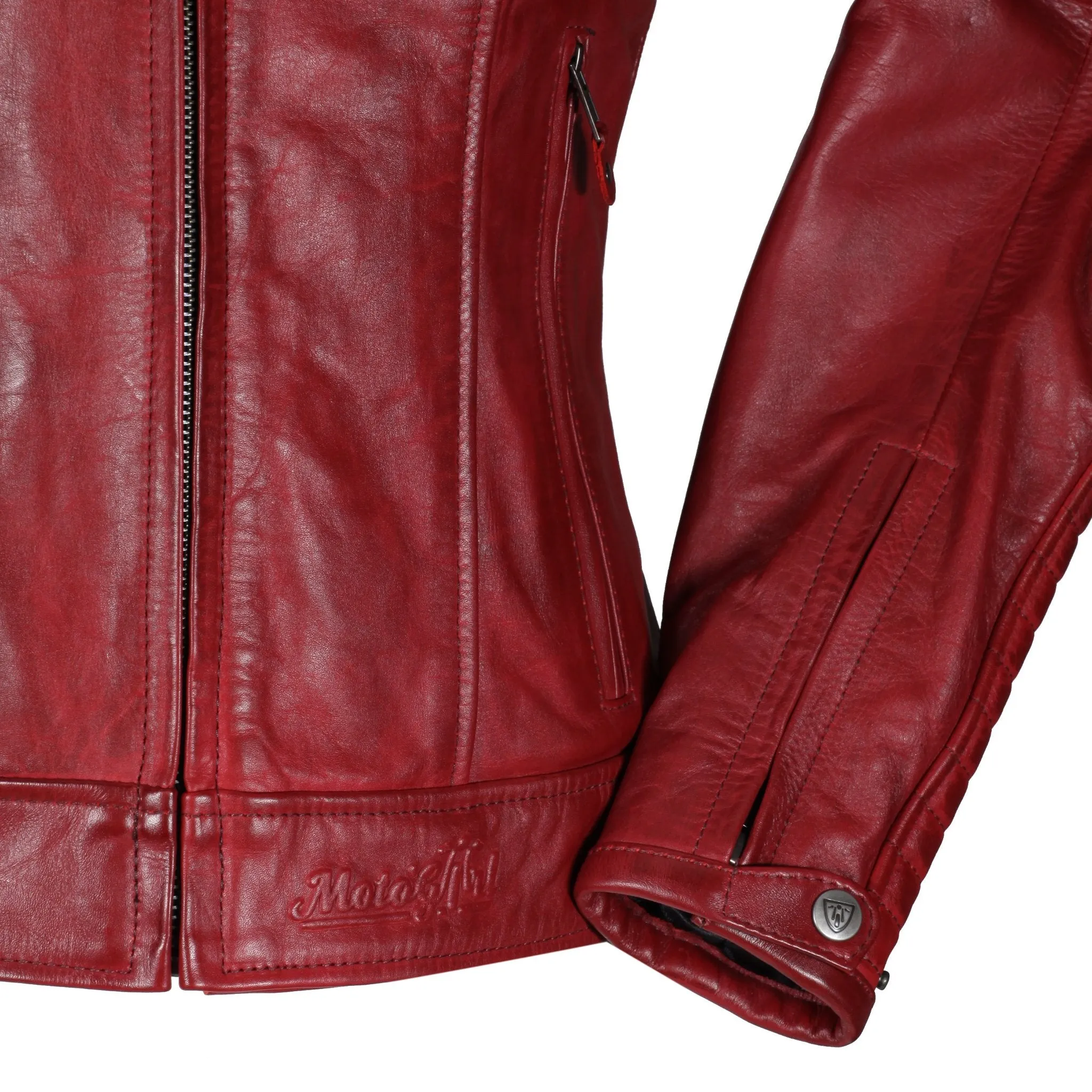 VALERIE RED - Women's Motorcycle Leather Jacket