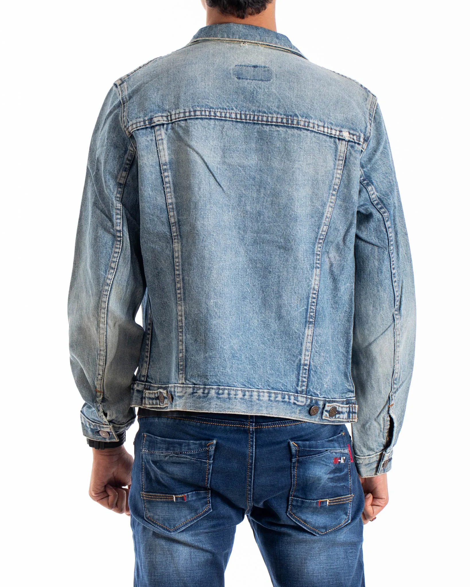 Vintage 1980's Light Wash Cropped Denim Jacket