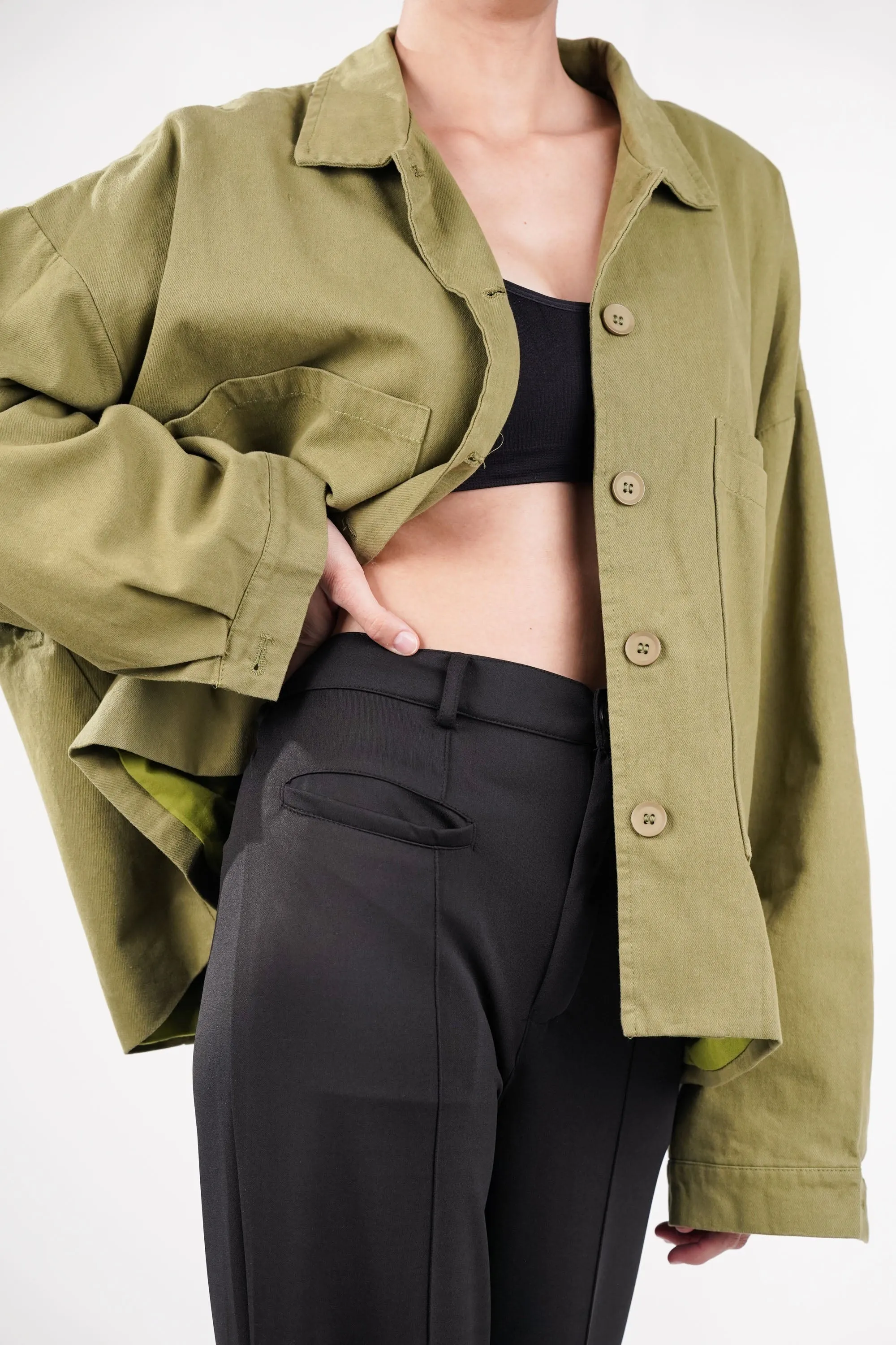 Willow Green Oversized Jacket