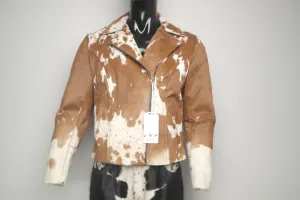 Women's Cowgirl Leather Jacket - Stylish Cowhide Design